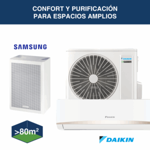 AIRE ACONDICIONADO 18000BTU DAIKIN + PURIFICADOR SAMSUNG 40M2